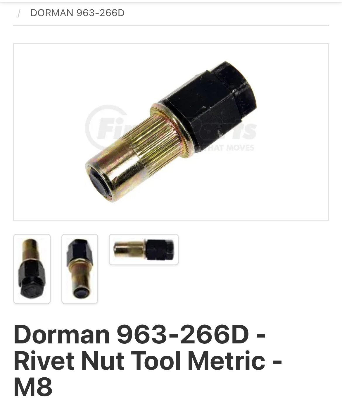 Rivet nut tool